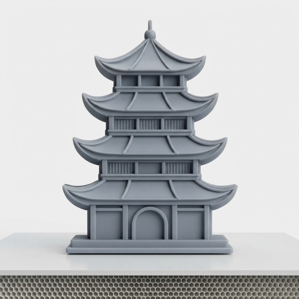 Asian Pagoda Model free 3D printable STL
