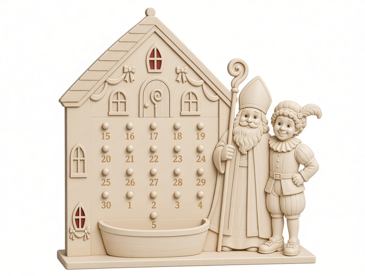 Sinterklaas and Zwarte Piet Calendar free 3D printable STL