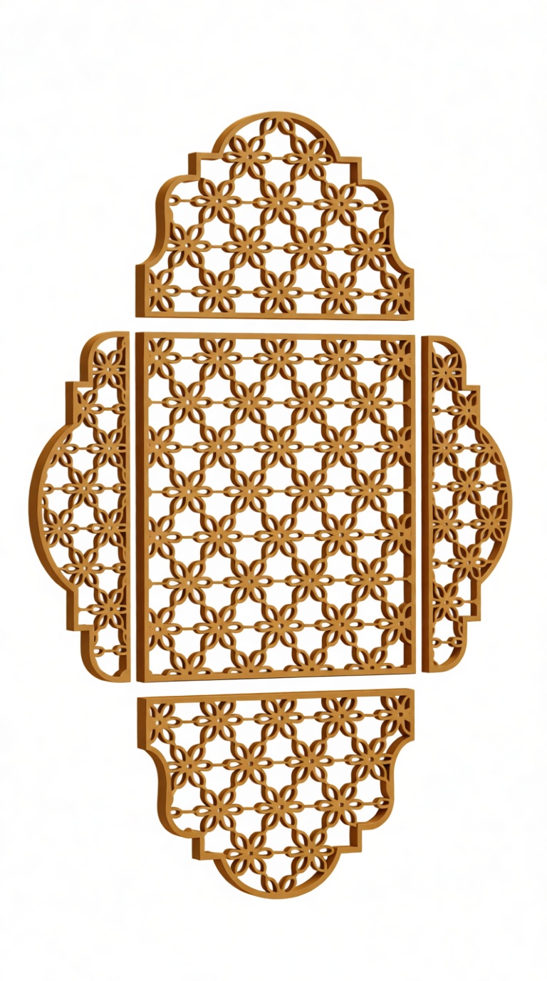 Floral Lattice Box Template free 3D printable STL