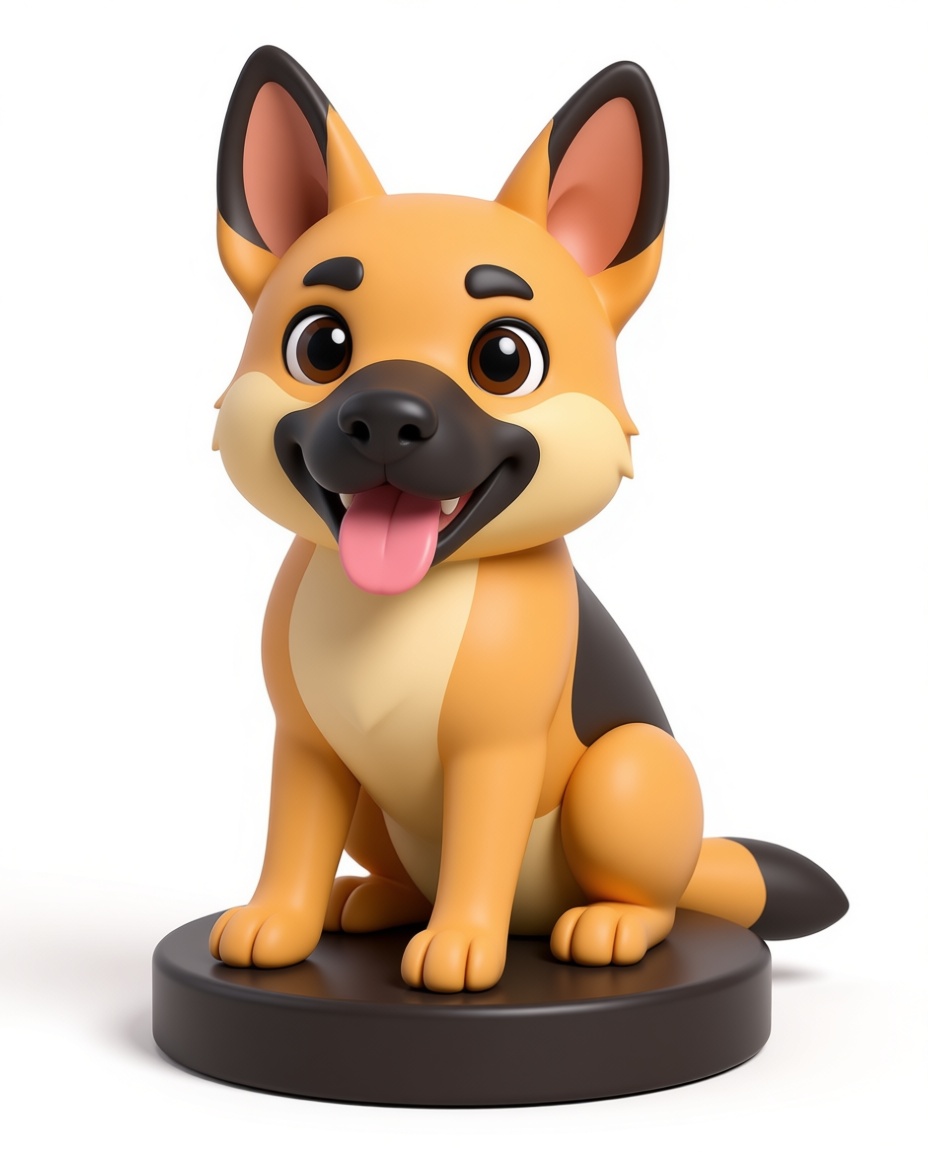 German Shepherd Figurine free 3D printable STL