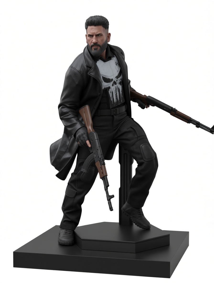 Punisher Action Figure free 3D printable STL