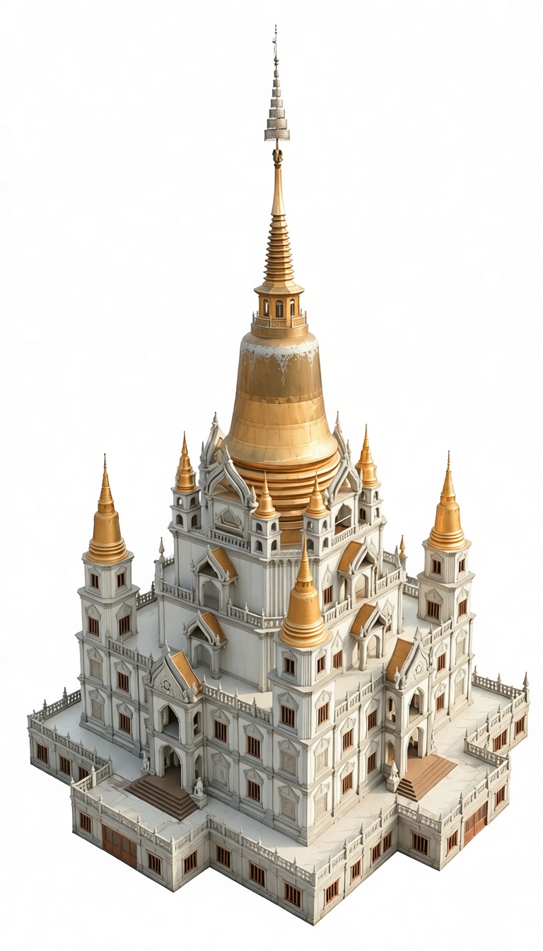 Wat Phra That Lampang Luang Model free 3D printable STL
