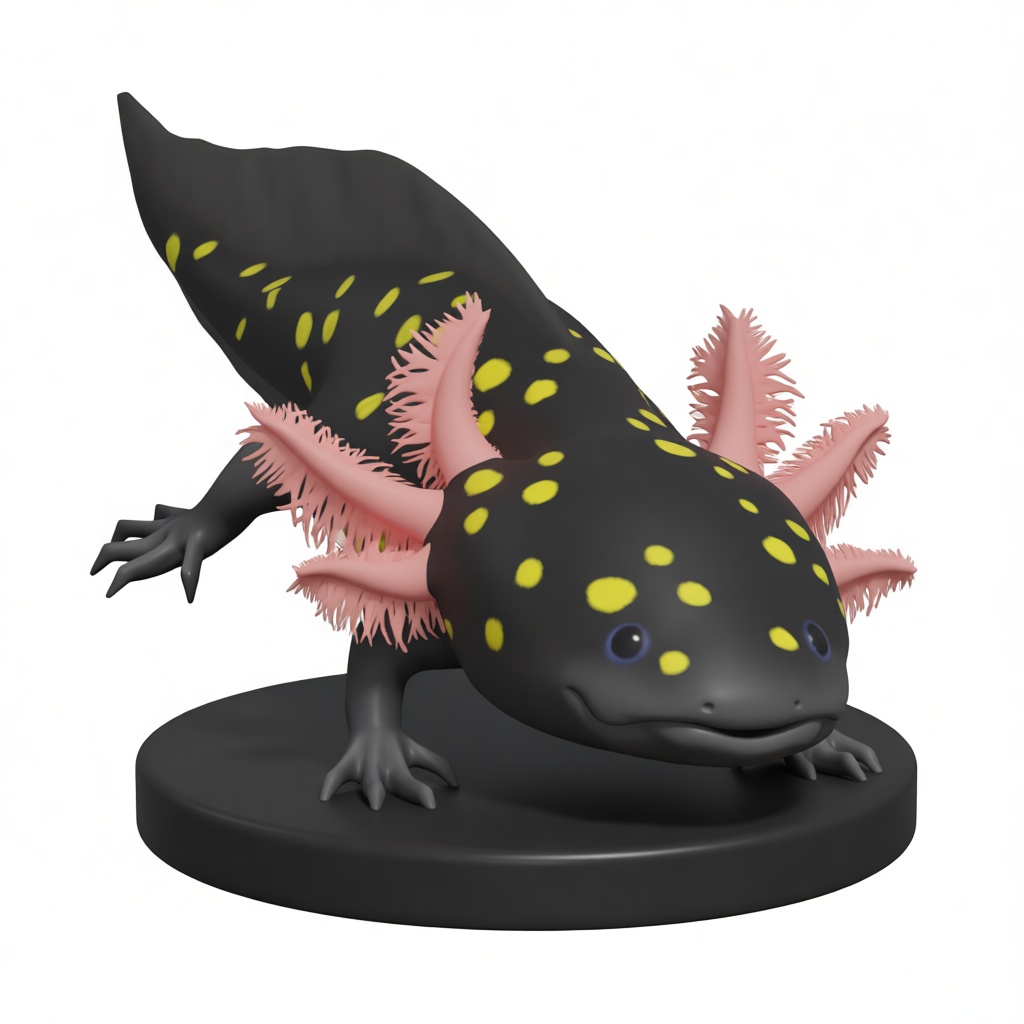 Spotted Salamander Figurine free 3D printable STL