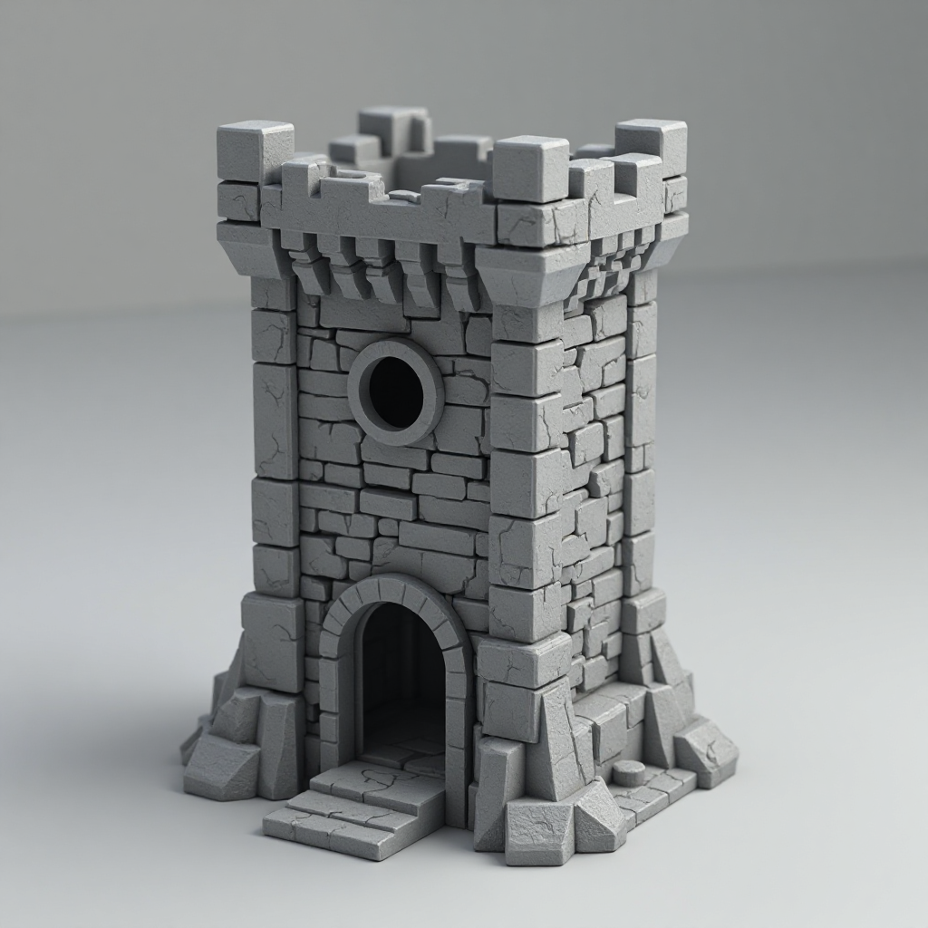 D&D Tower Model free 3D printable STL