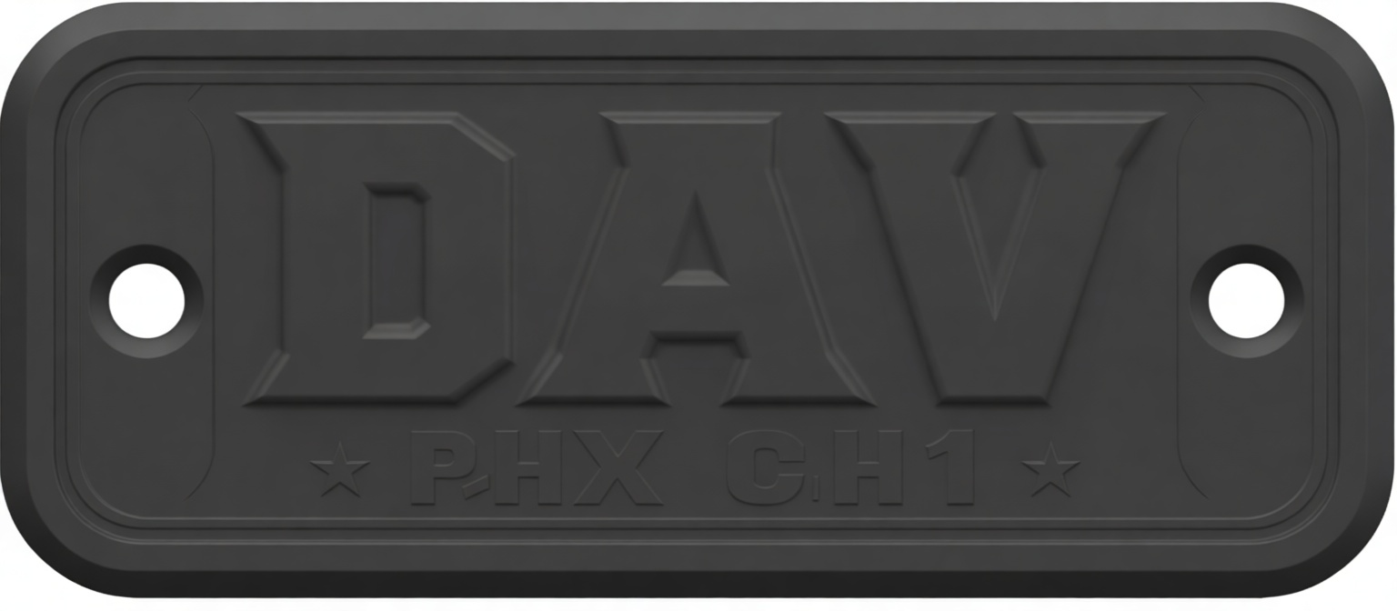 DAV License Plate free 3D printable STL
