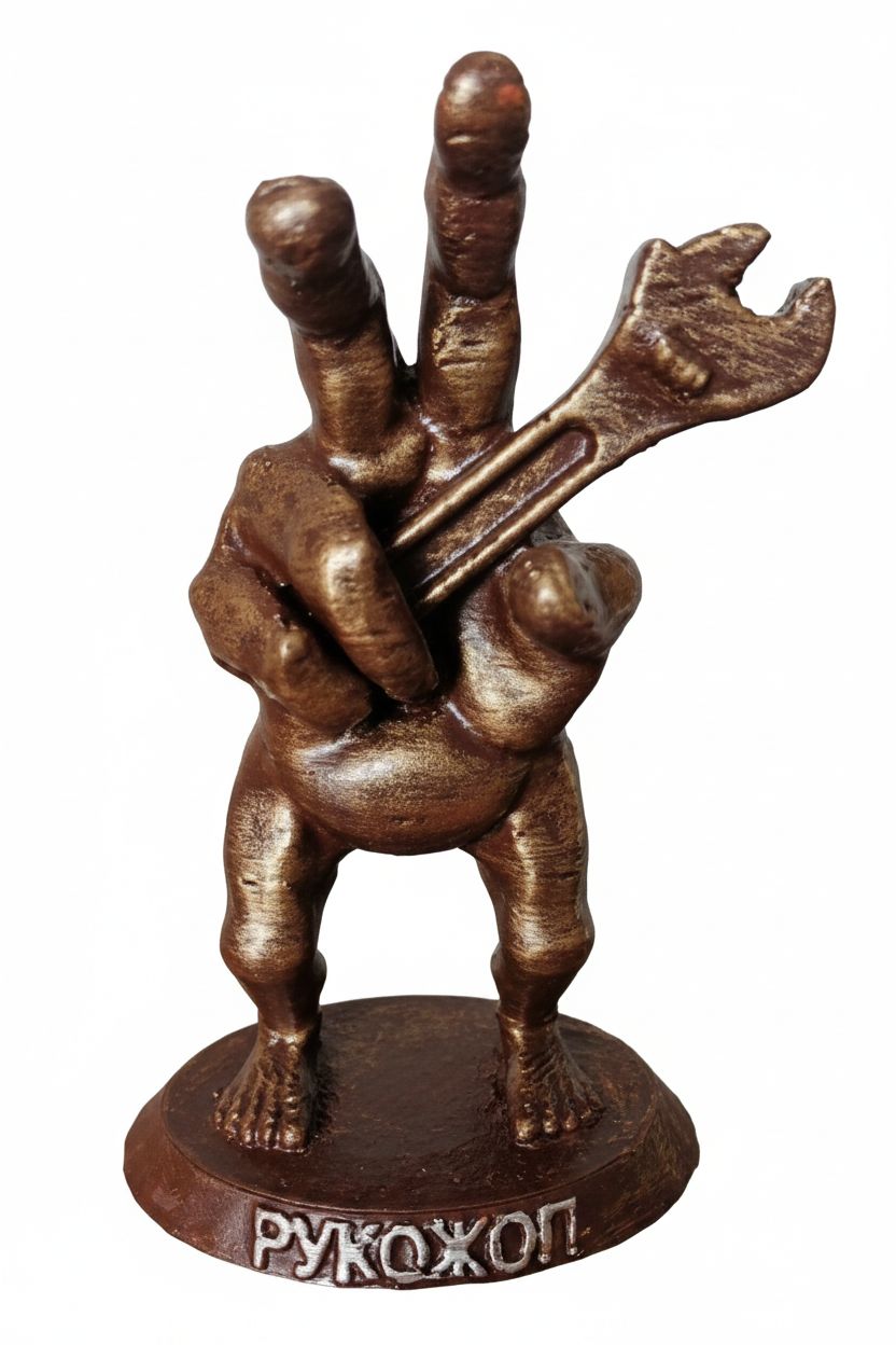 Hand Holding Wrench Figurine free 3D printable STL