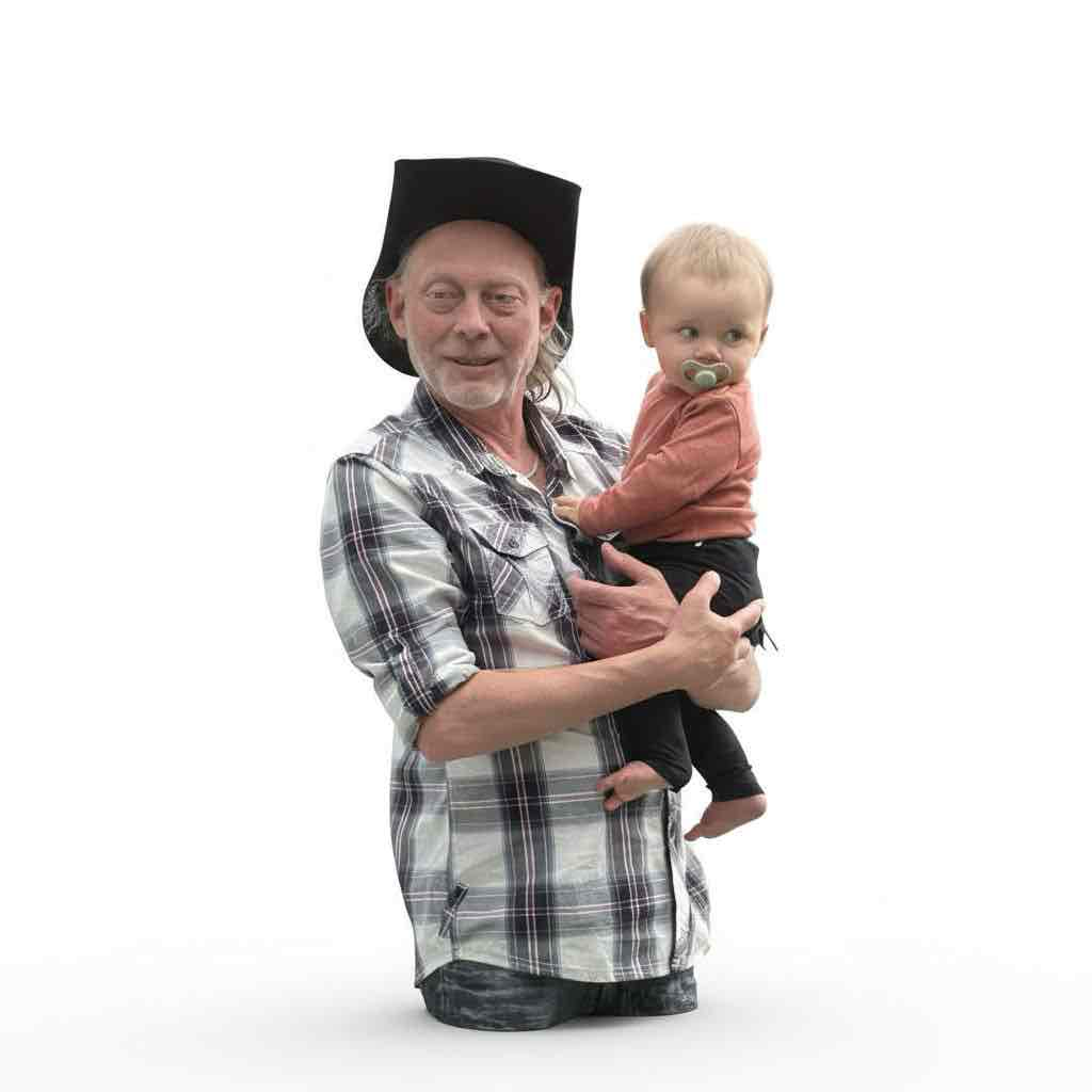 Man with Child free 3D printable STL