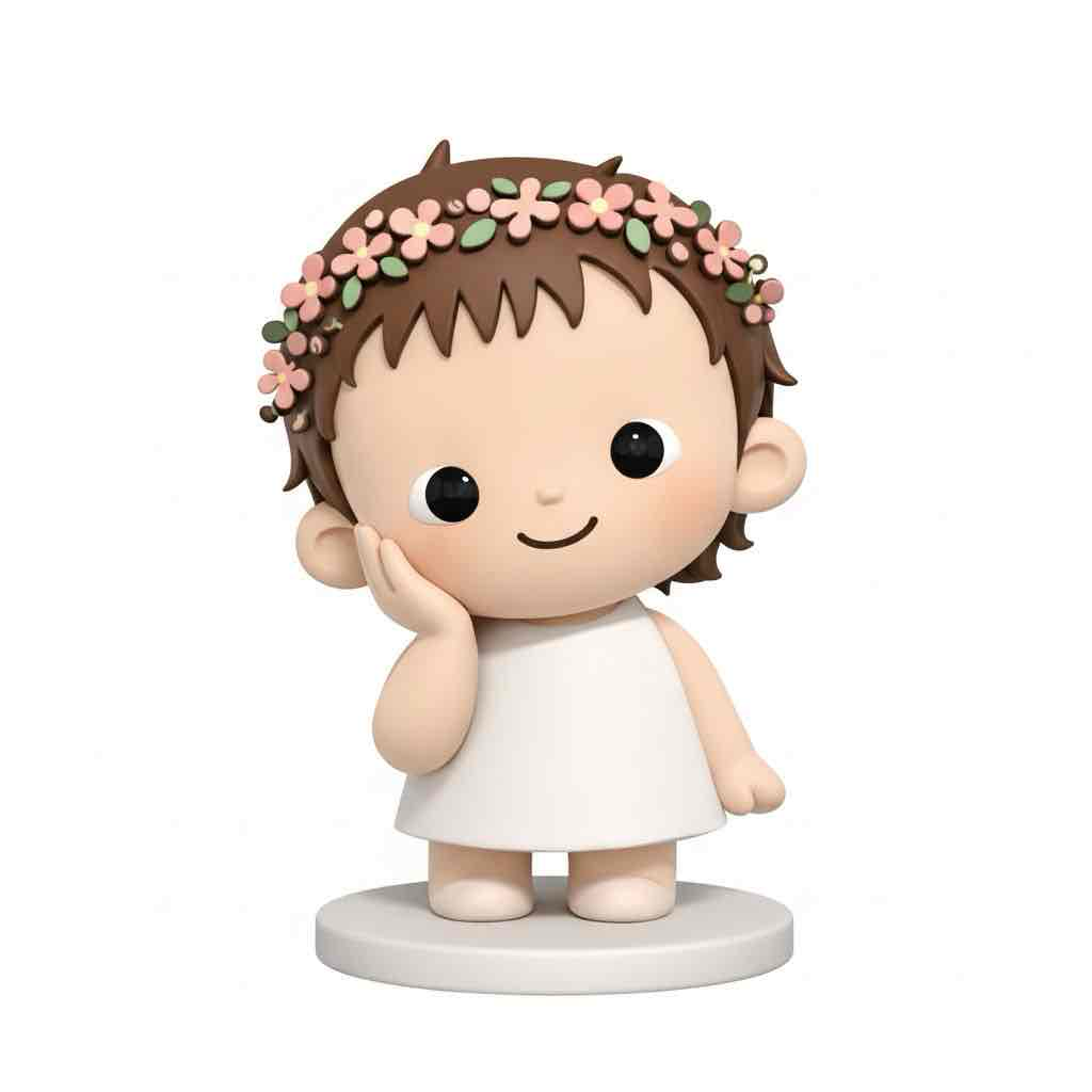 Flower Girl Figure free 3D printable STL
