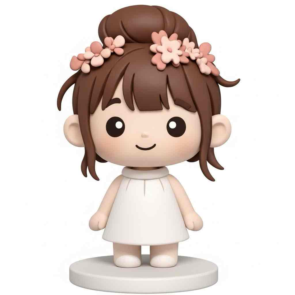 Cute Girl Figurine free 3D printable STL