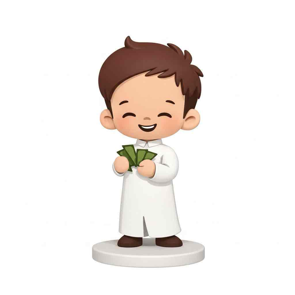 Happy Boy with Money free 3D printable STL