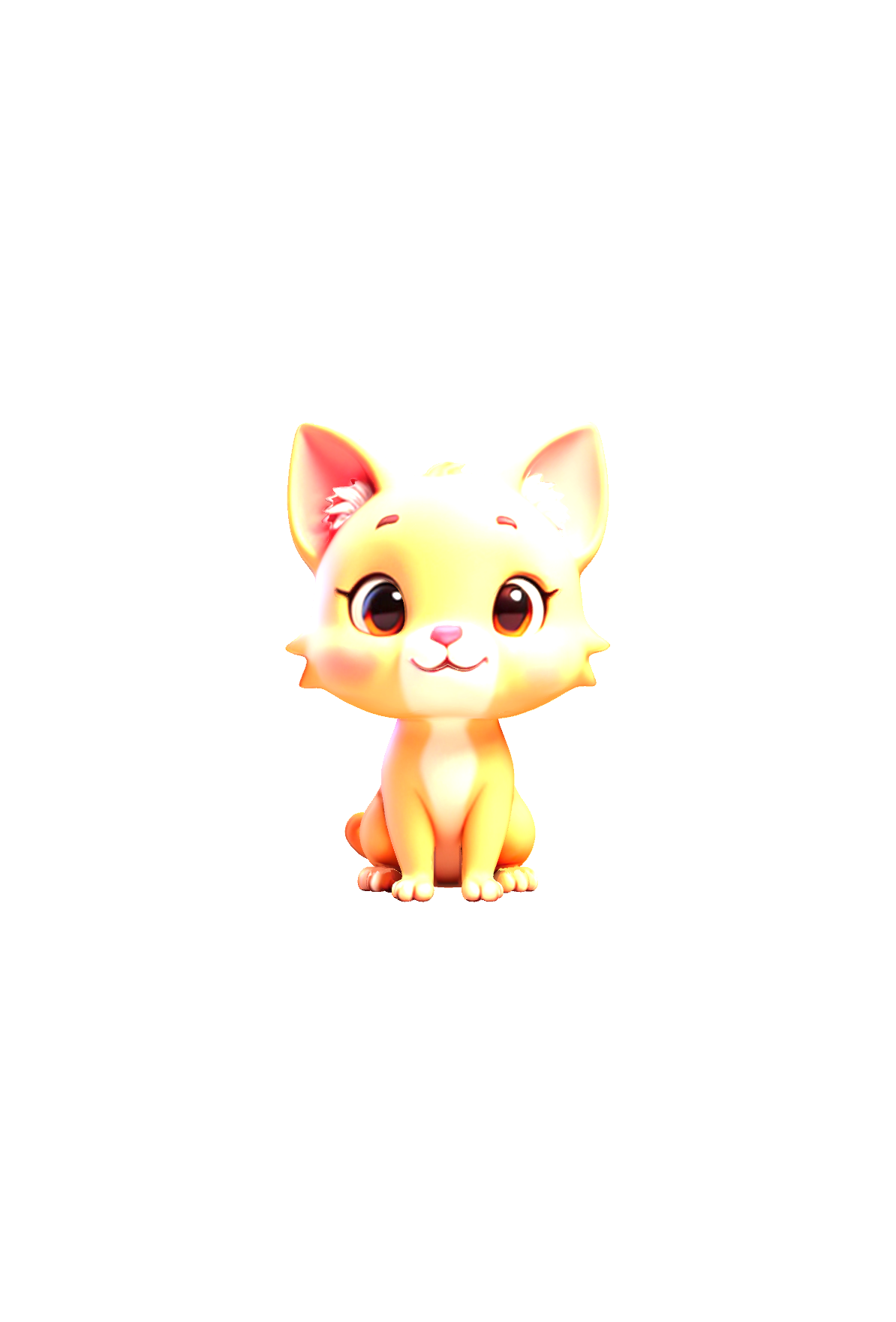 Adorable Tabby Cat with Flower Crown free 3D printable STL