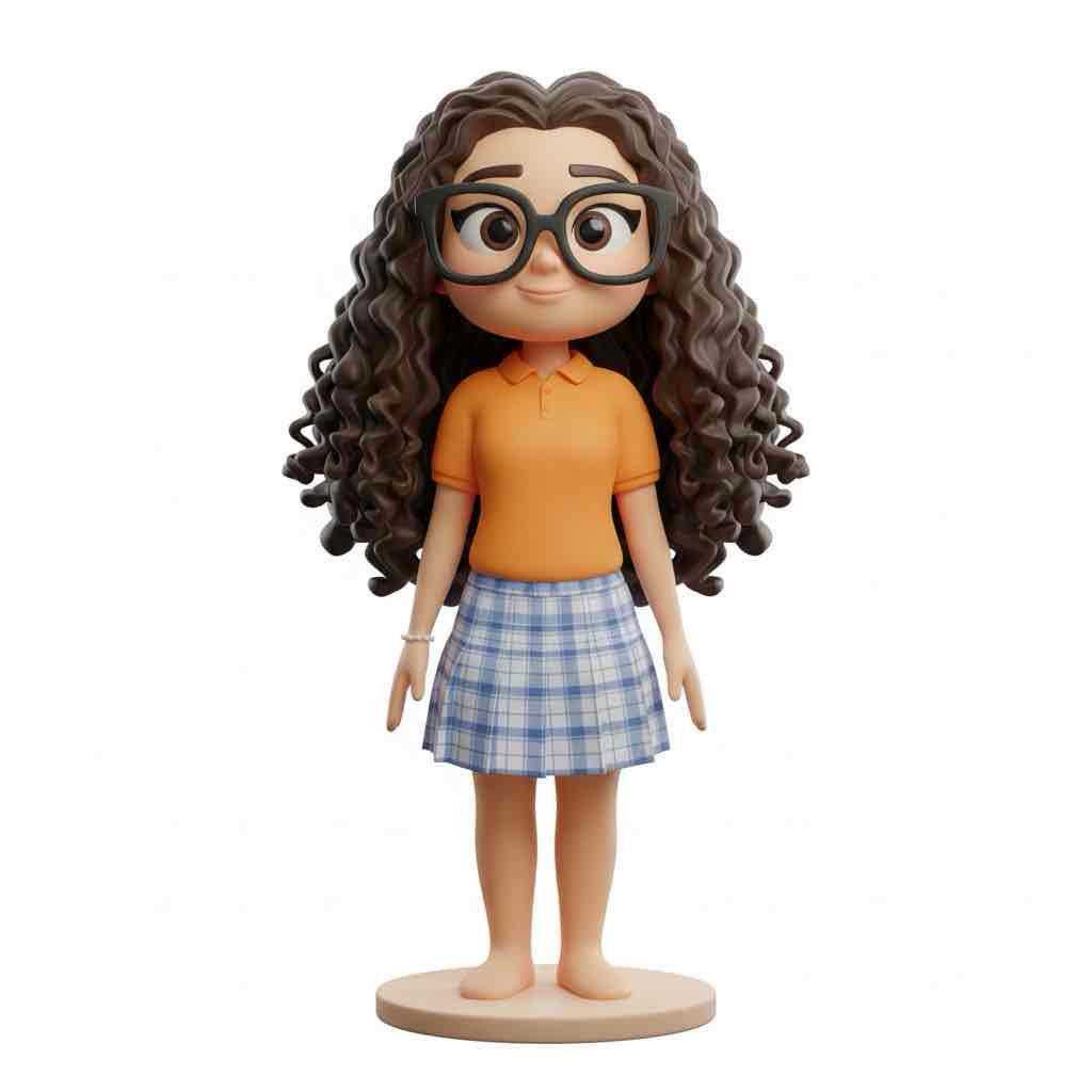 Curly Hair Character free 3D printable STL