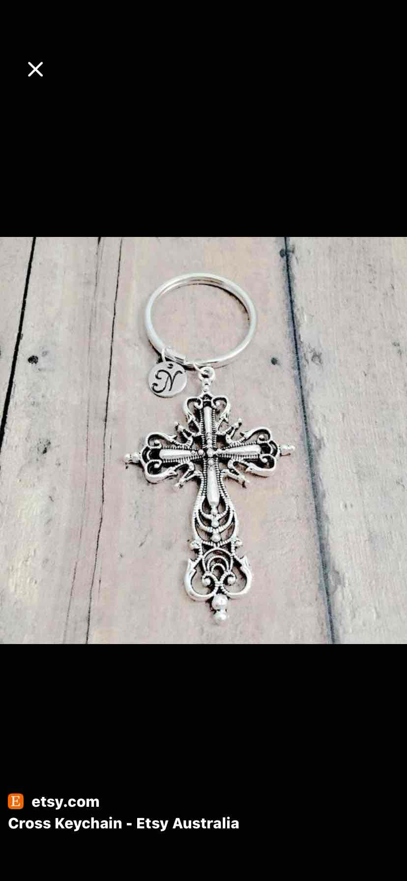 Ornate Cross Keychain free 3D printable STL
