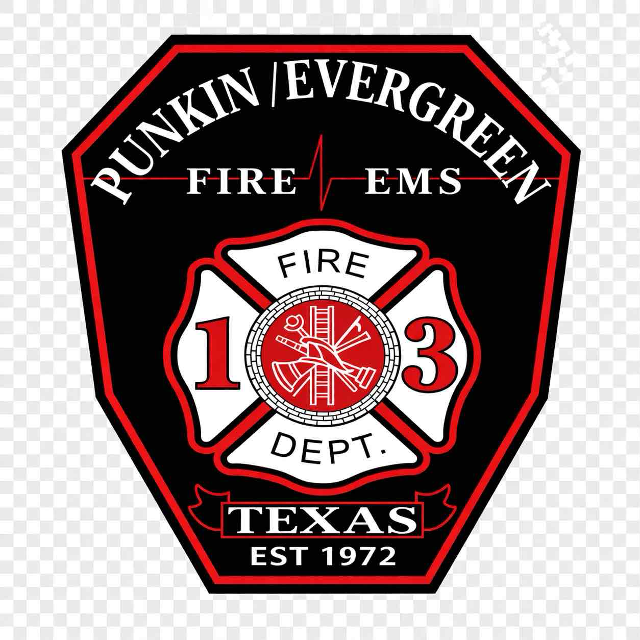 Punkin Evergreen Fire Department Emblem free 3D printable STL