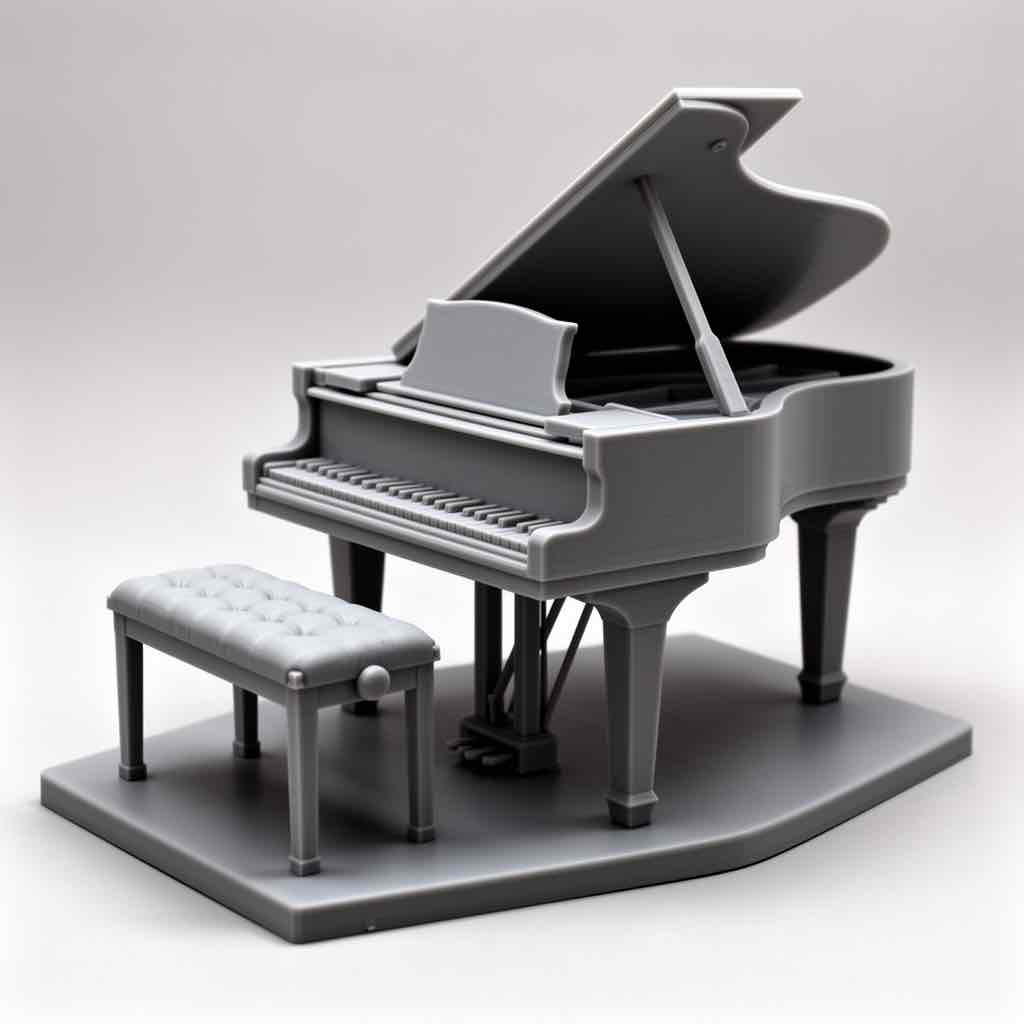 Grand Piano Model free 3D printable STL