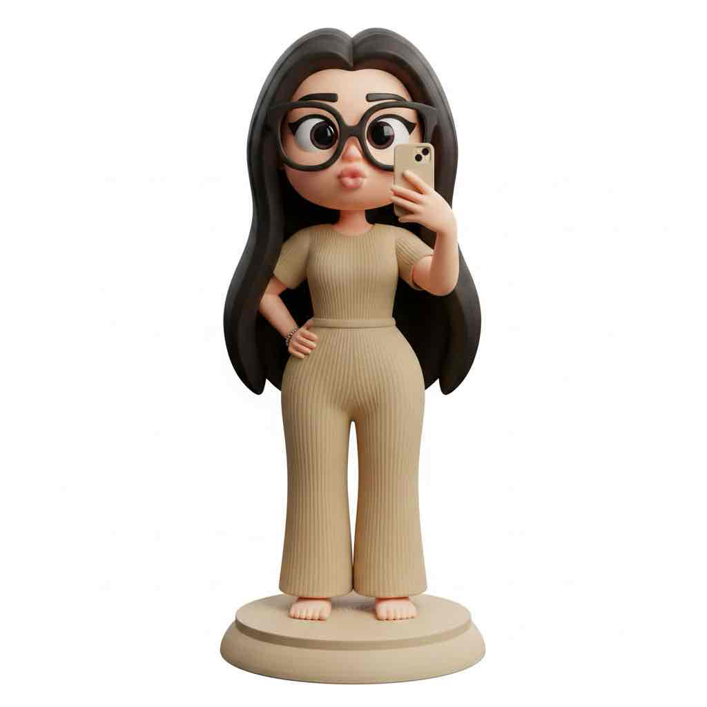 Selfie Girl Figure free 3D printable STL
