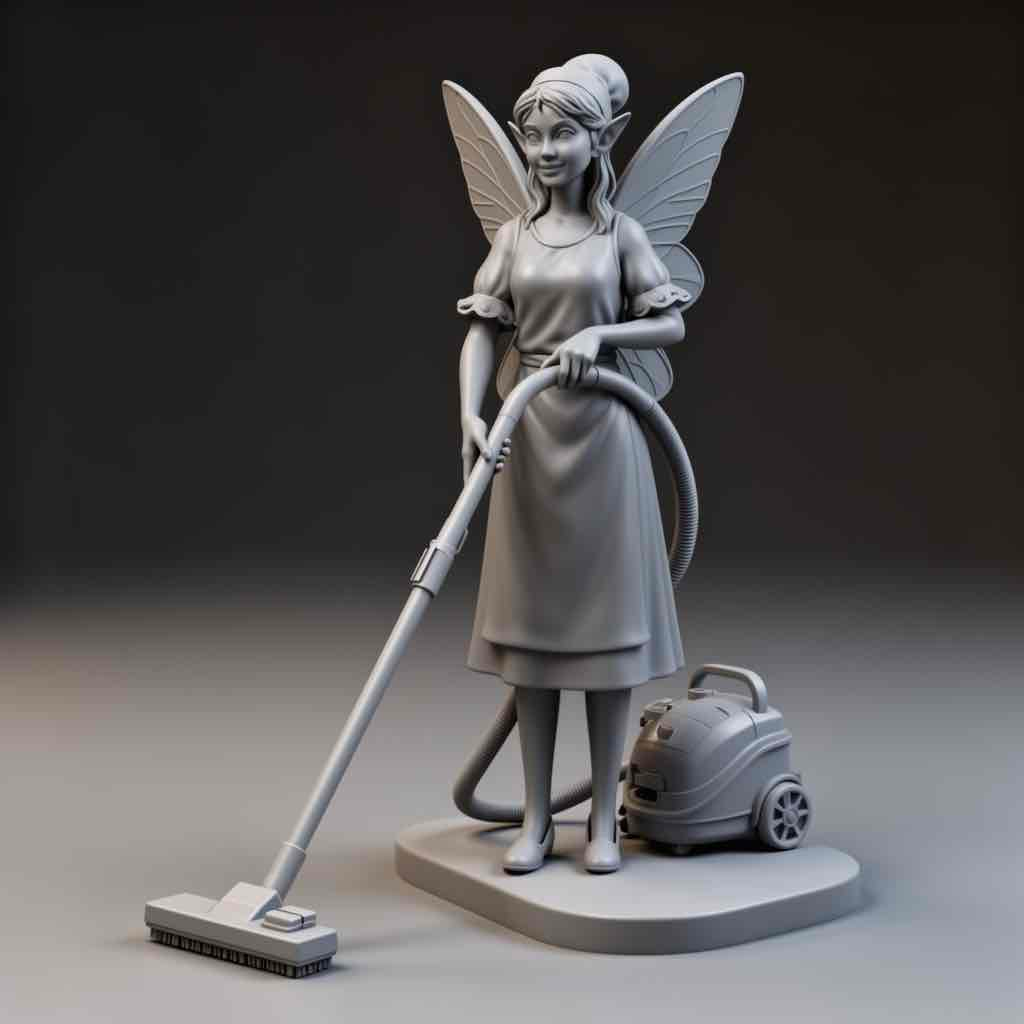 Cleaning Fairy Figure free 3D printable STL
