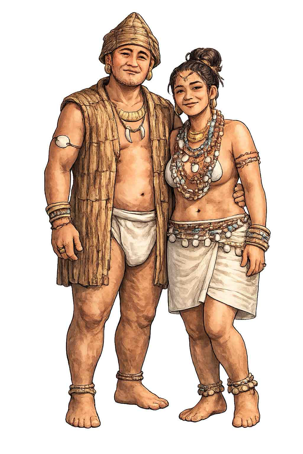 Ancient Indigenous Couple free 3D printable STL