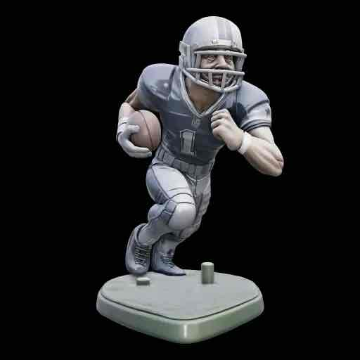 Football Player Action Pose free 3D printable STL