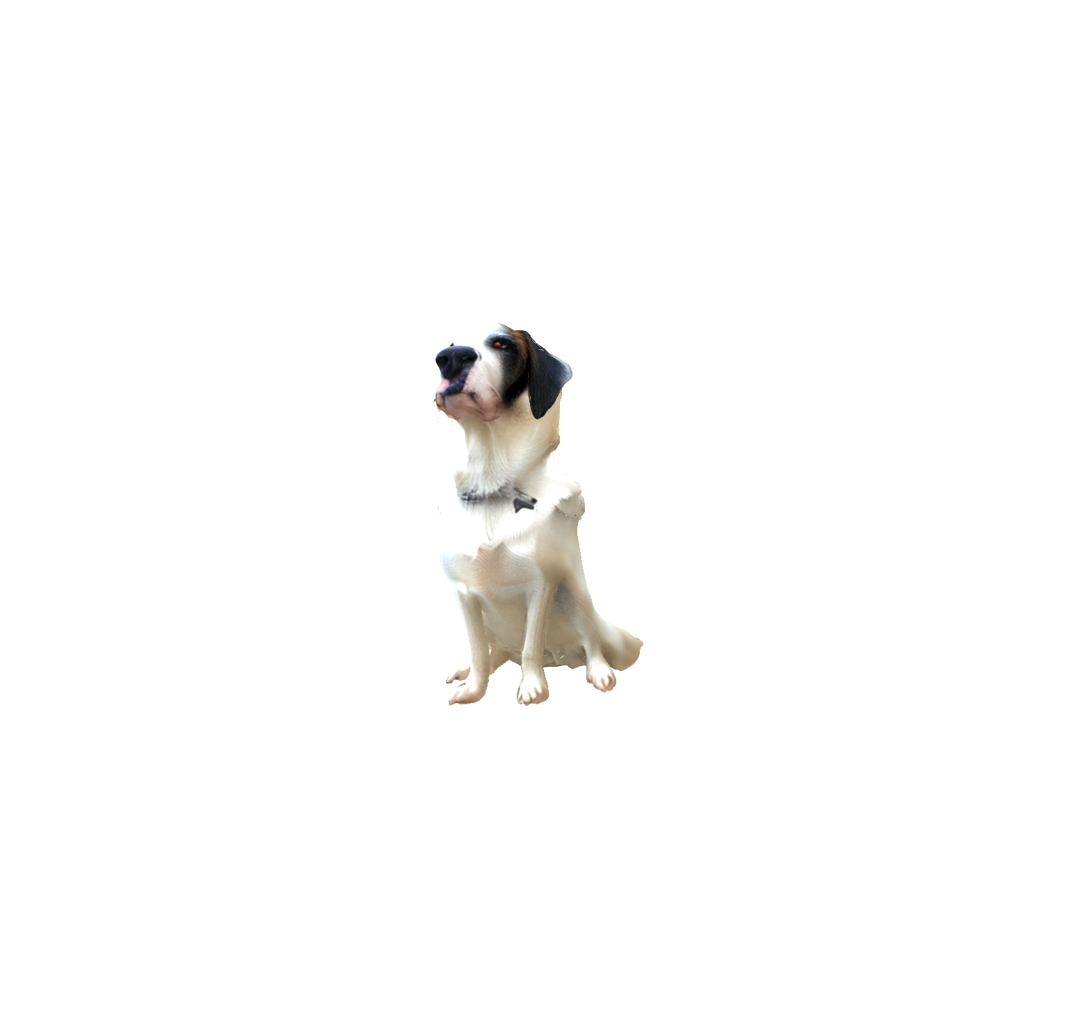 Sitting Mixed Breed Dog free 3D printable STL