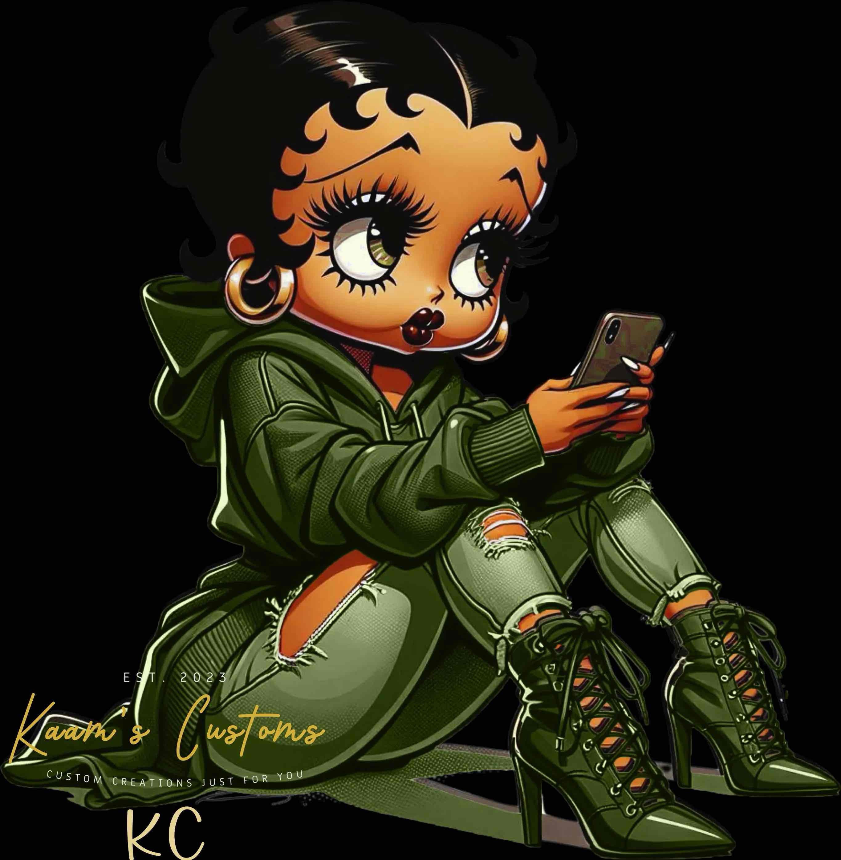 Betty Boop Sitting free 3D printable STL