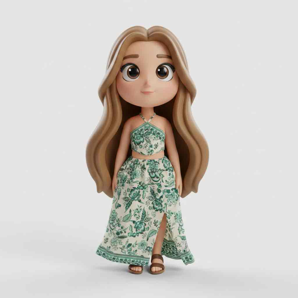 Stylish Cartoon Girl free 3D printable STL