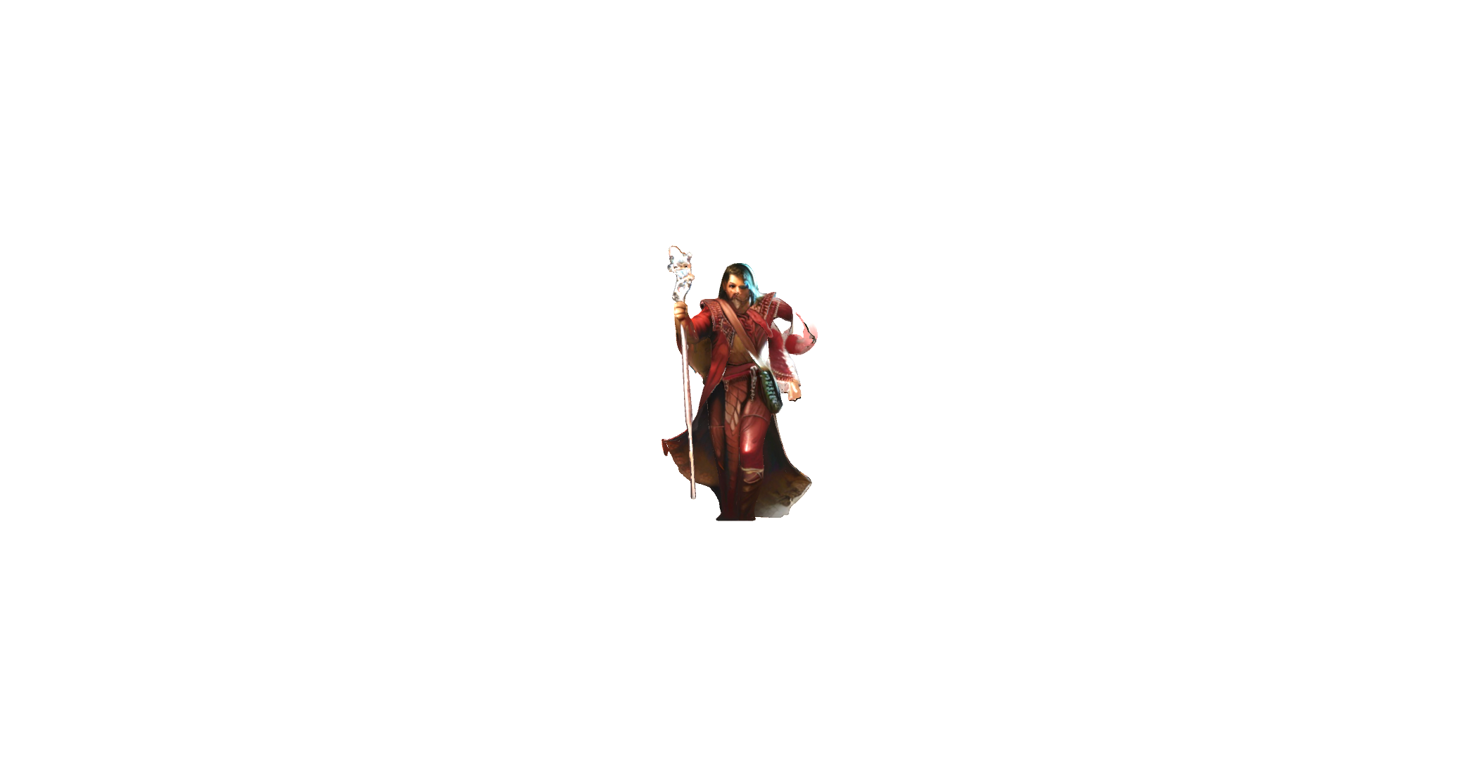 Sorcerer Casting Spell free 3D printable STL