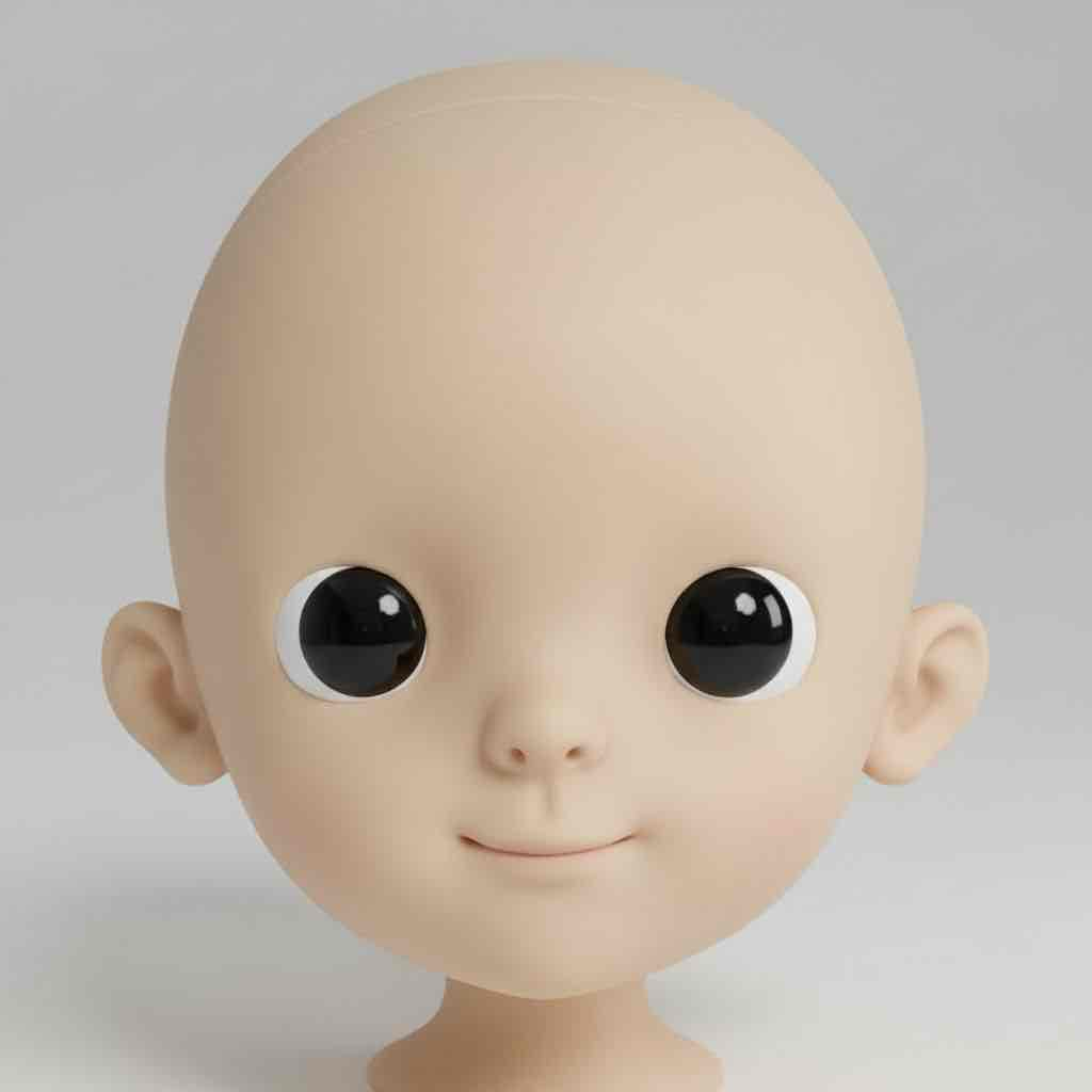 Stylized Child Character Head free 3D printable STL