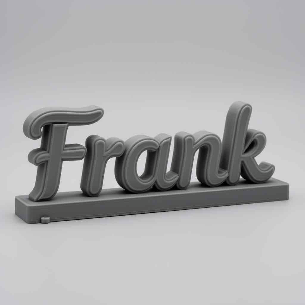 Frank Name Sign free 3D printable STL