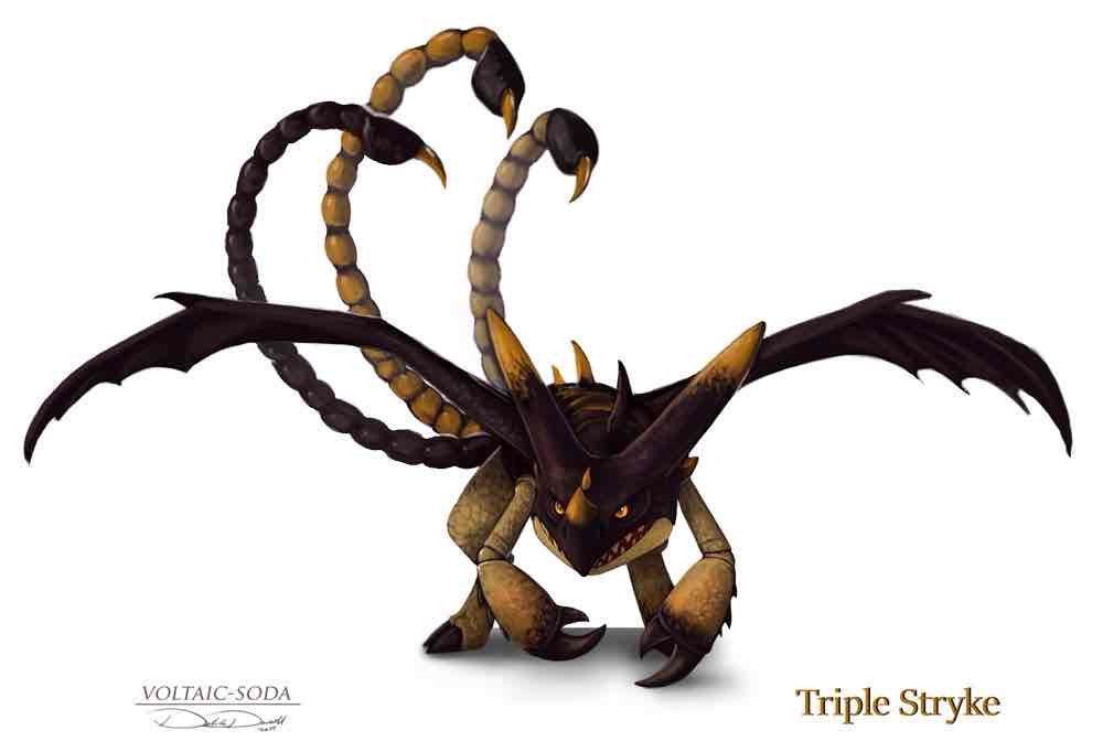 Triple Stryke Creature free 3D printable STL
