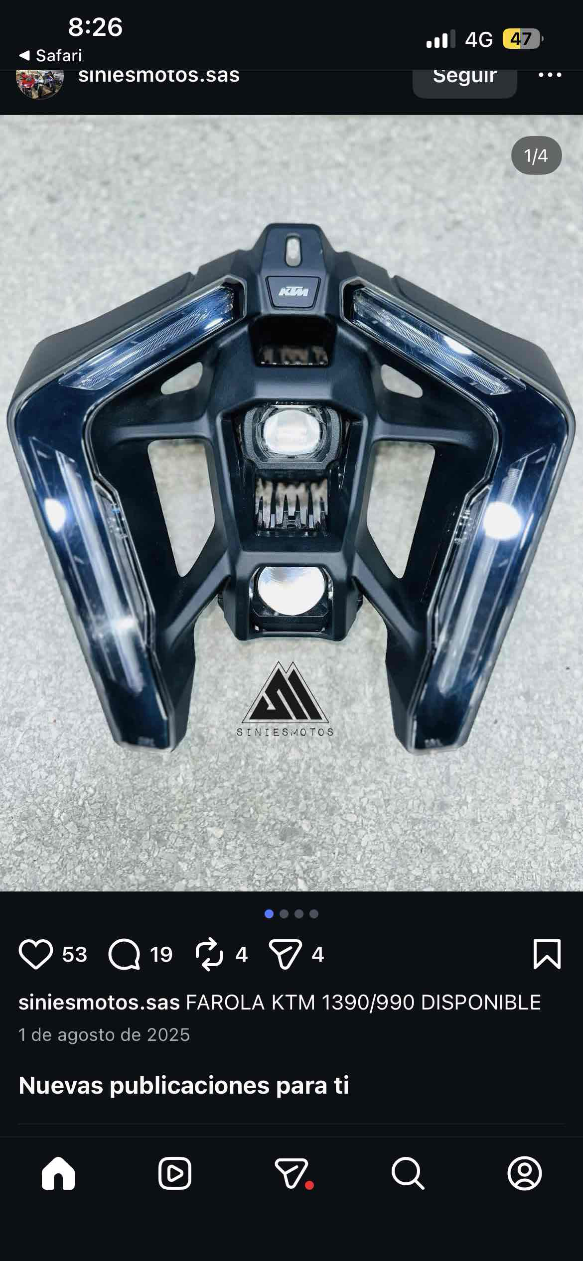 KTM 390 Adventure Headlight free 3D printable STL