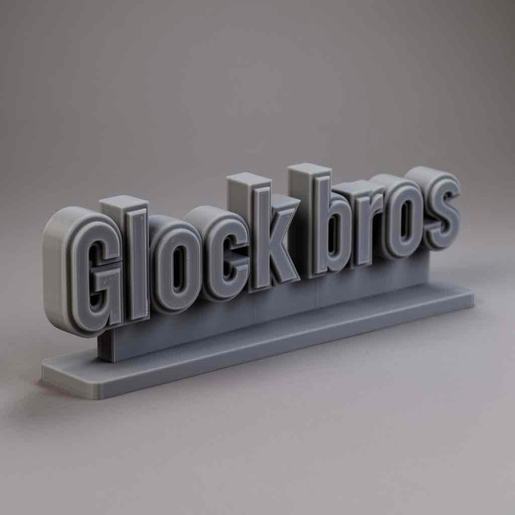 Glock Bros Sign free 3D printable STL