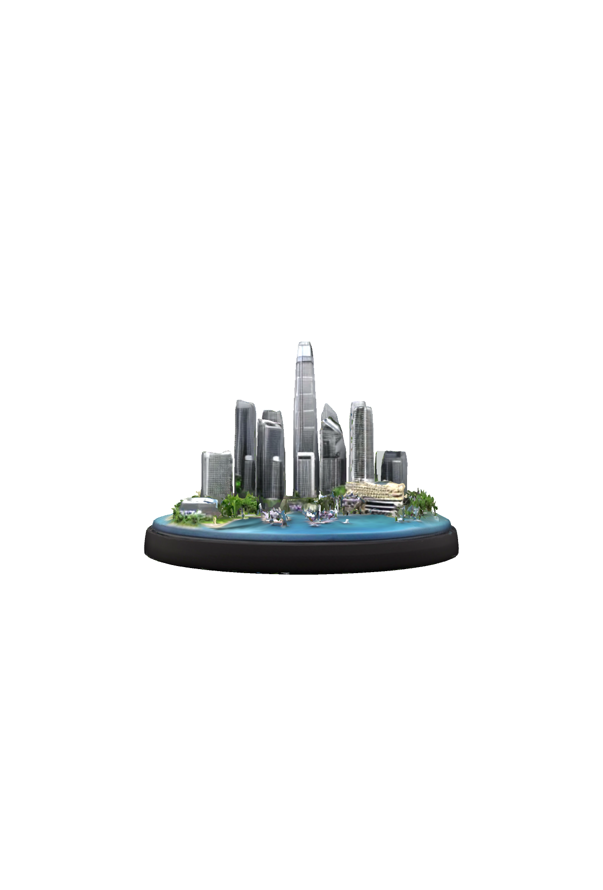 Detailed Cityscape Model free 3D printable STL