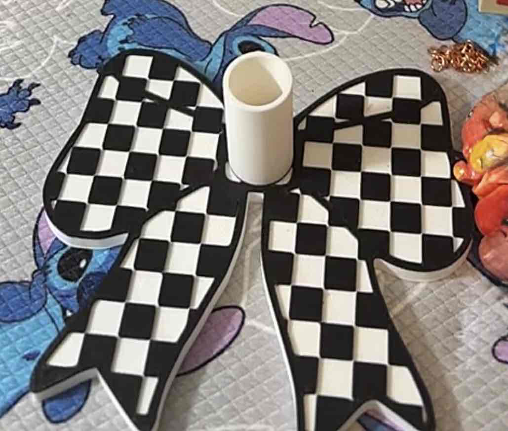 Checkered Bow Decoration free 3D printable STL
