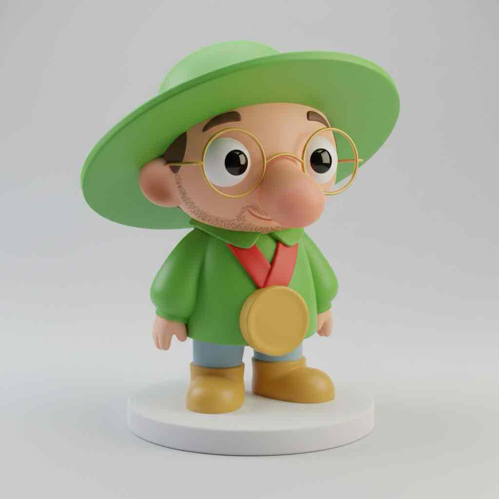 Cartoonish Male Character free 3D printable STL