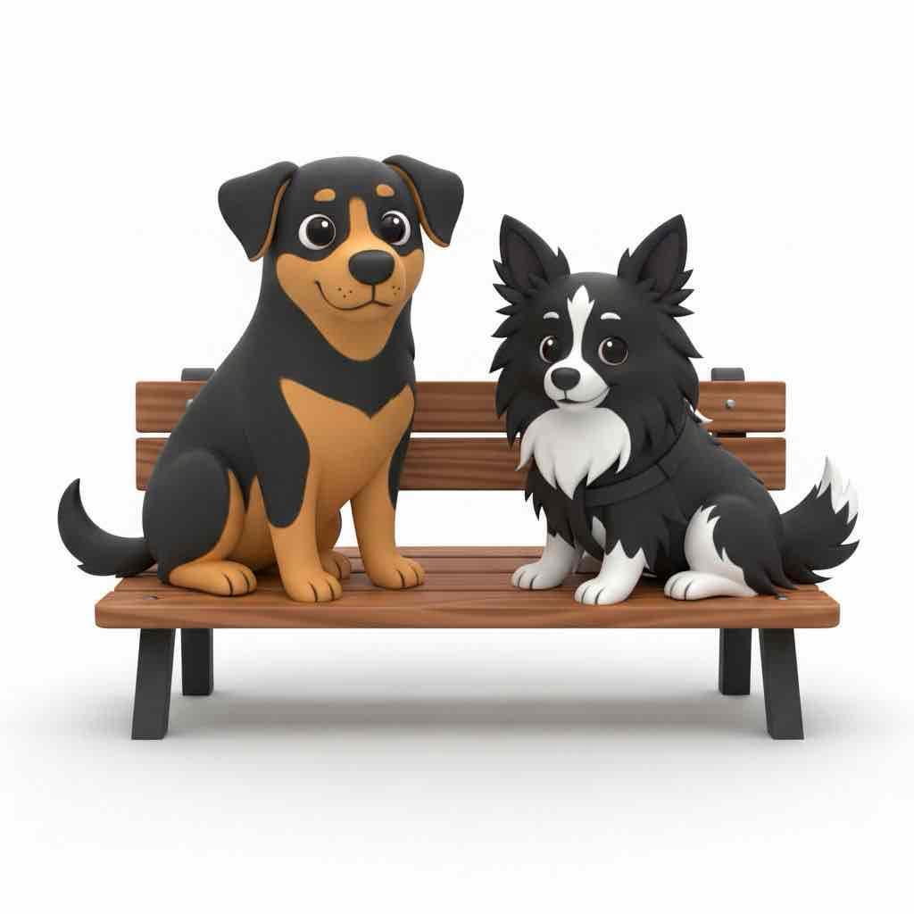 Cartoon Rottweiler Sitting free 3D printable STL