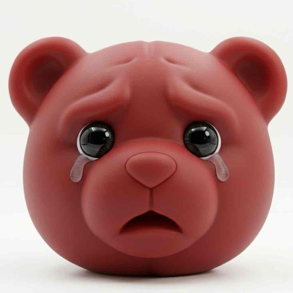 Crying Bear Head free 3D printable STL