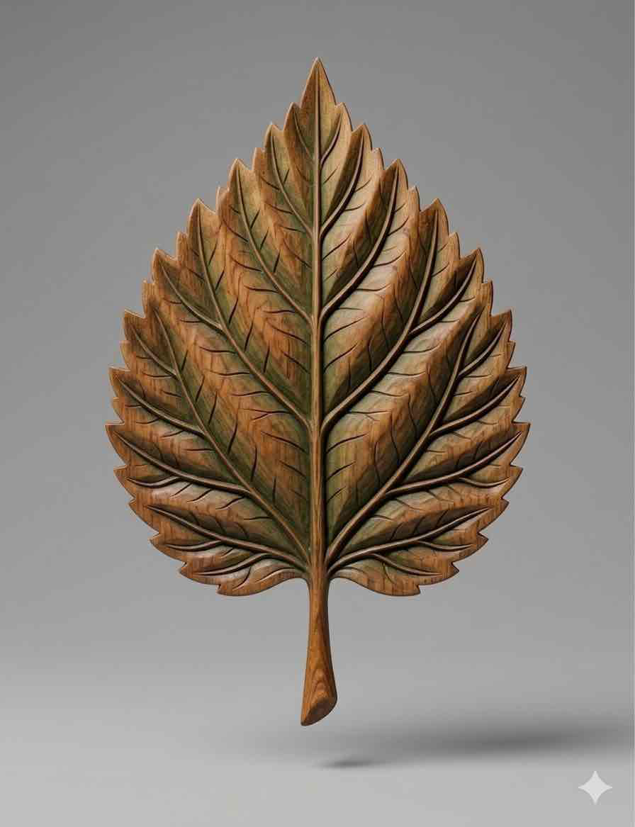 Carved Leaf Sculpture free 3D printable STL
