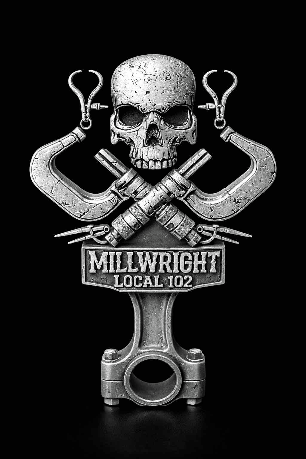 Millwright Local 102 Emblem free 3D printable STL
