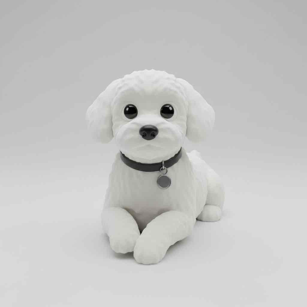 Bichon Frise Puppy Figure free 3D printable STL