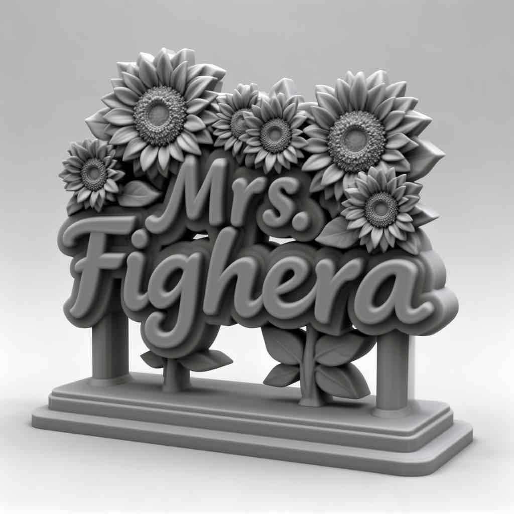 Mrs. Fighera Sign free 3D printable STL