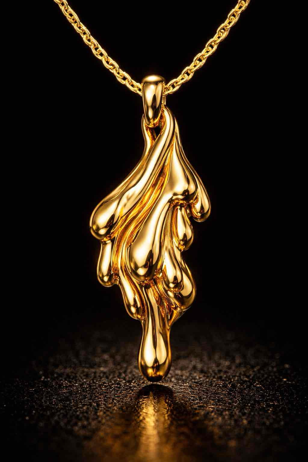 Abstract Gold Pendant free 3D printable STL