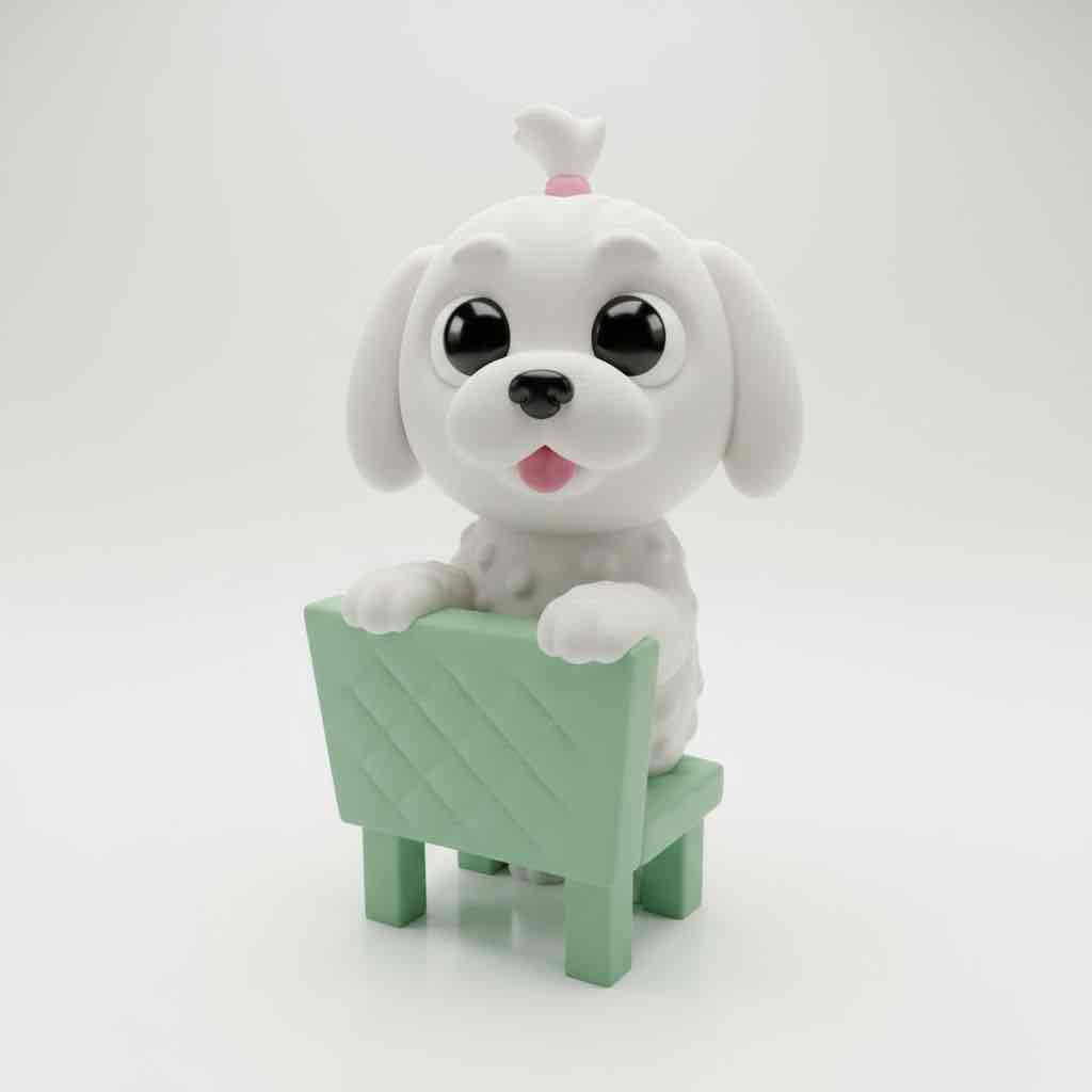 Cute Dog Figure free 3D printable STL
