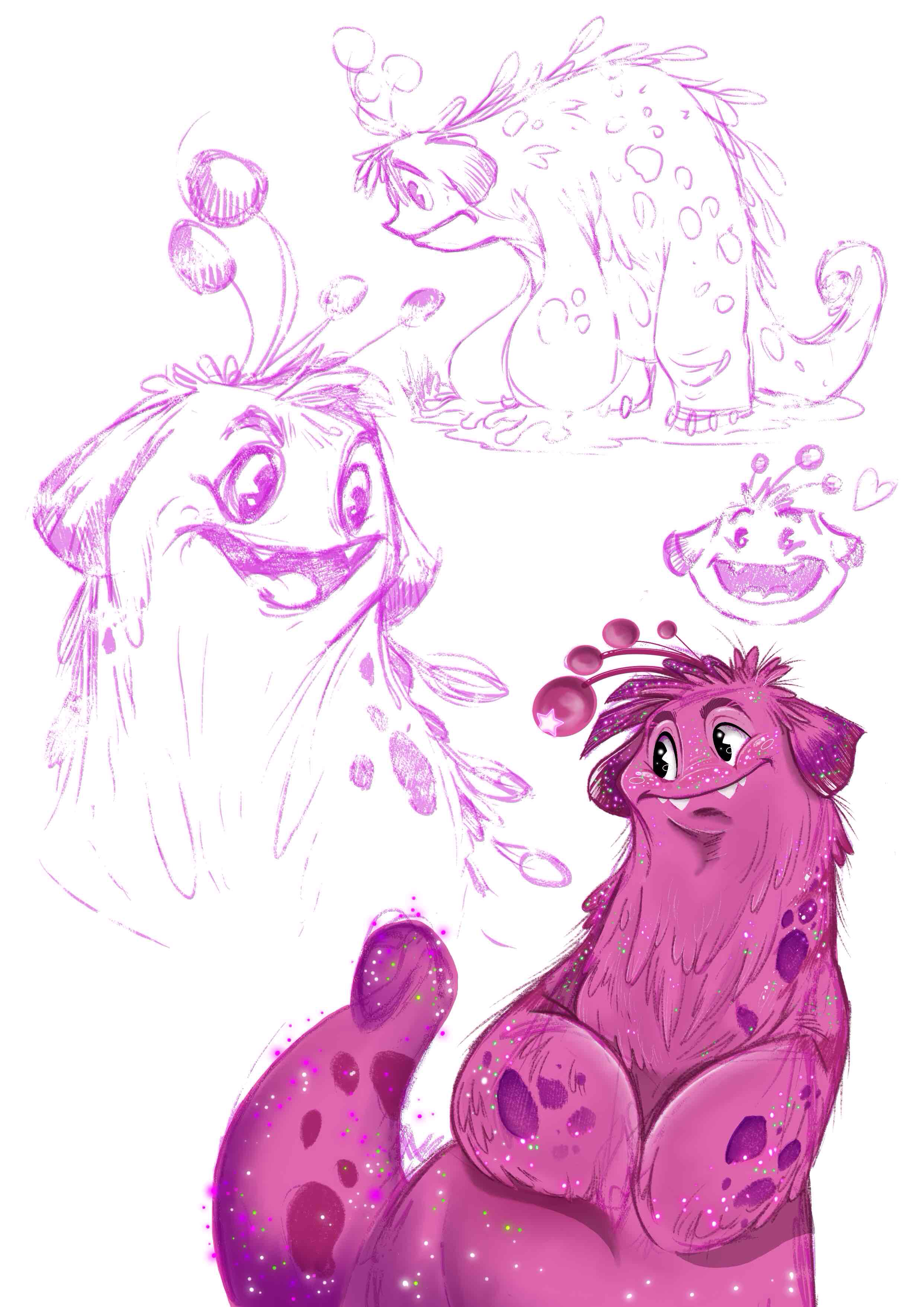 Whimsical Pink Monster free 3D printable STL