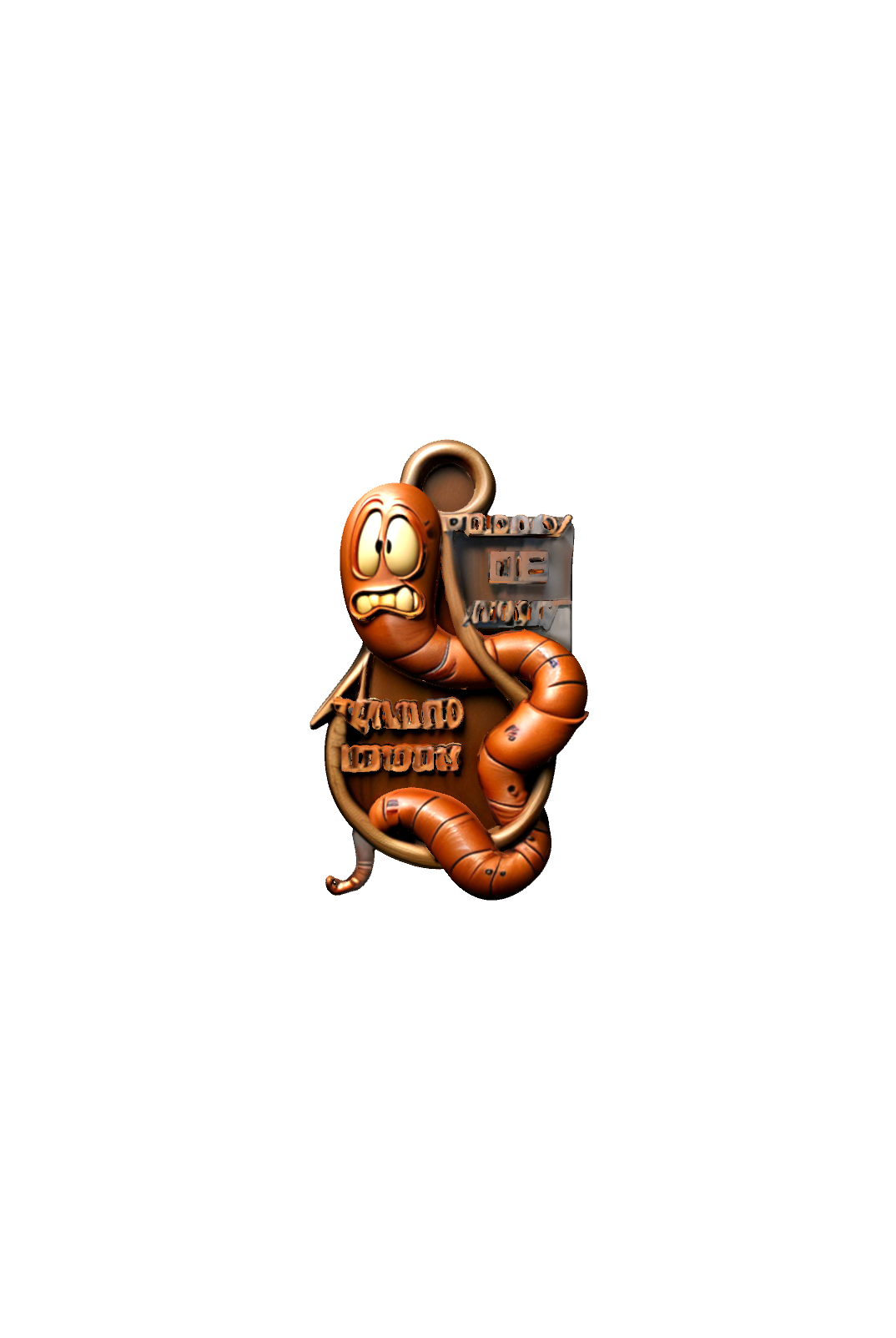 Worm Fishing Sign free 3D printable STL