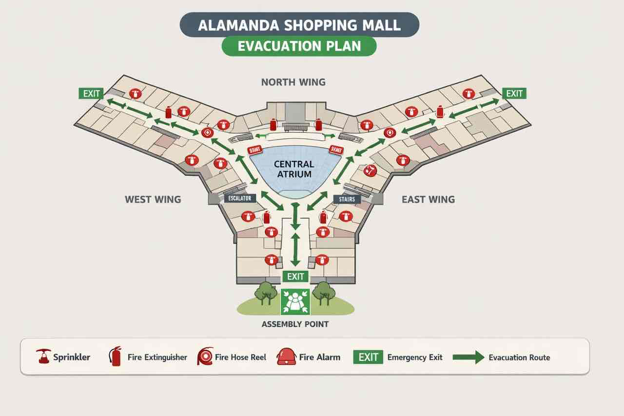 Alamanda Shopping Mall Evacuation Plan free 3D printable STL