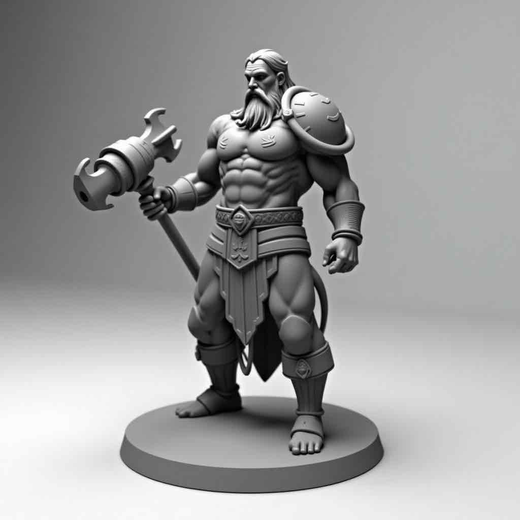 Greek God Warrior Pose free 3D printable STL