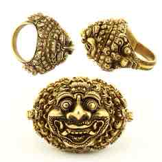 Balinese Barong Ring Set free 3D printable STL