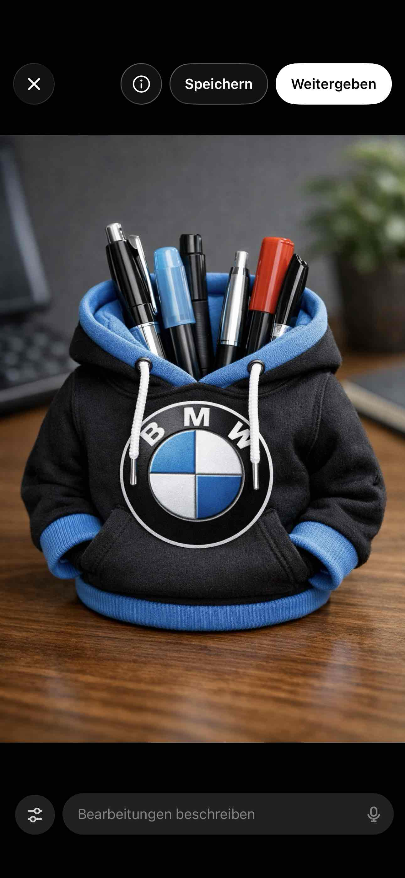 BMW Hoodie Pen Holder free 3D printable STL