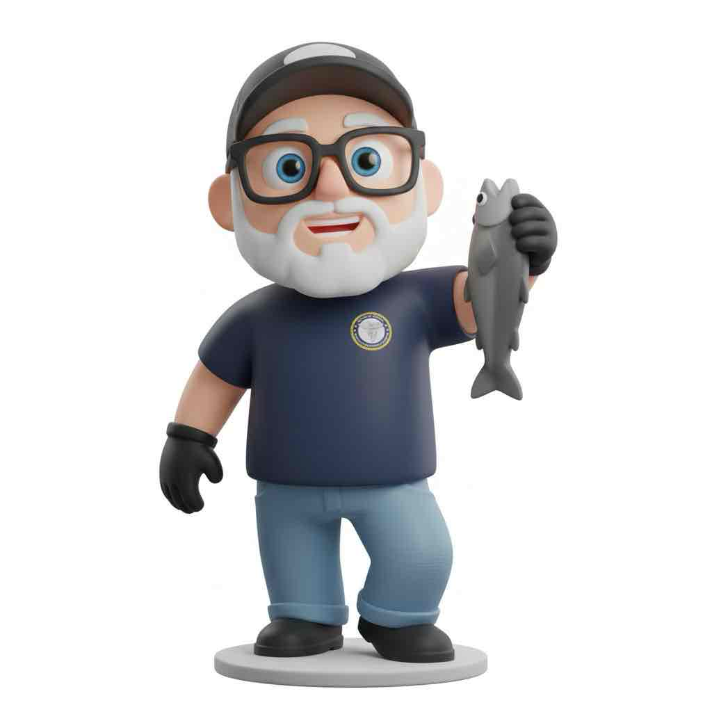 Fishing Enthusiast Figurine free 3D printable STL